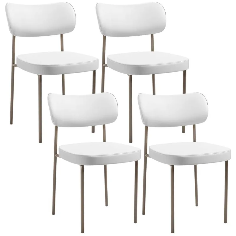 Kit 04 Cadeiras Decorativas Para Sala De Jantar Melina Base Arena L02 Facto Branco - Lyam Decor - Lyam Decor