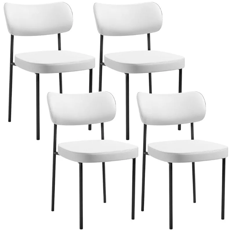 Kit 04 Cadeiras Decorativas Para Sala De Jantar Melina L02 Facto Branco - Lyam Decor - Lyam Decor