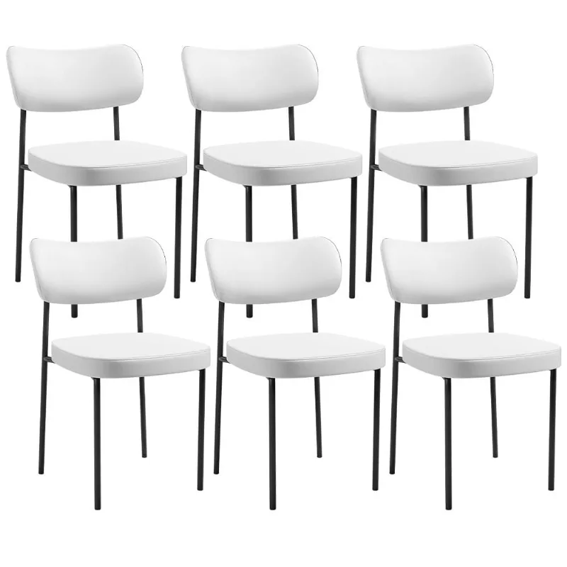 Kit 06 Cadeiras Decorativas Para Sala De Jantar Melina L02 Facto Branco - Lyam Decor - Lyam Decor