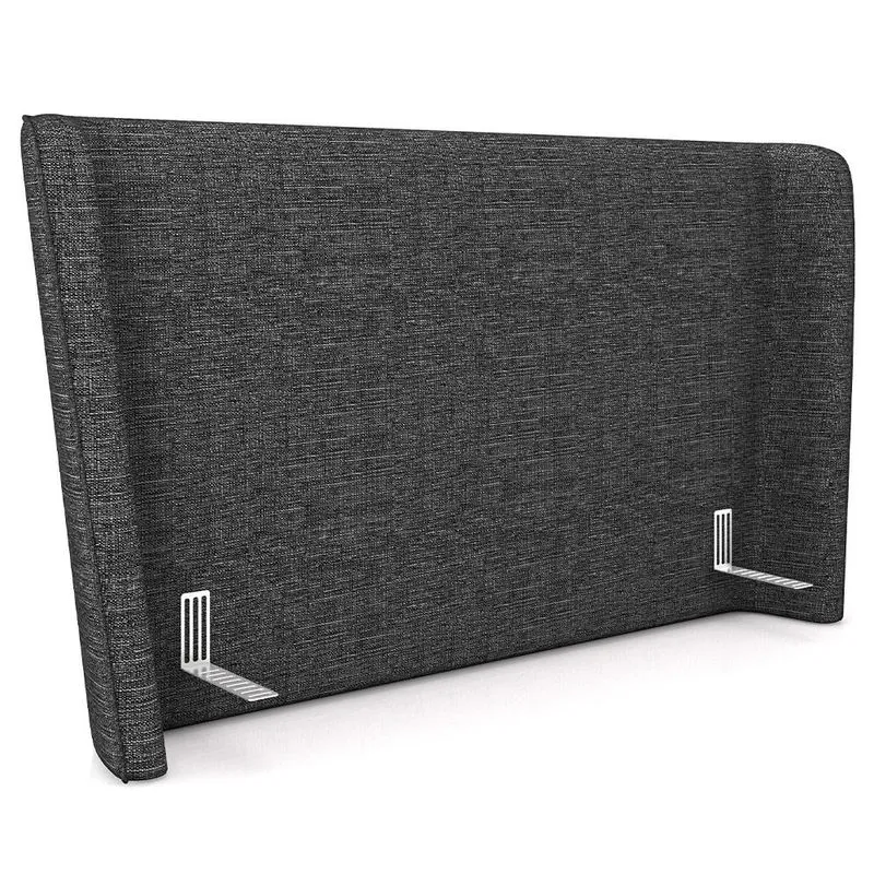 Cabeceira Cama Box King 195cm Nilo P05 Linho Cinza Escuro - Lyam Decor