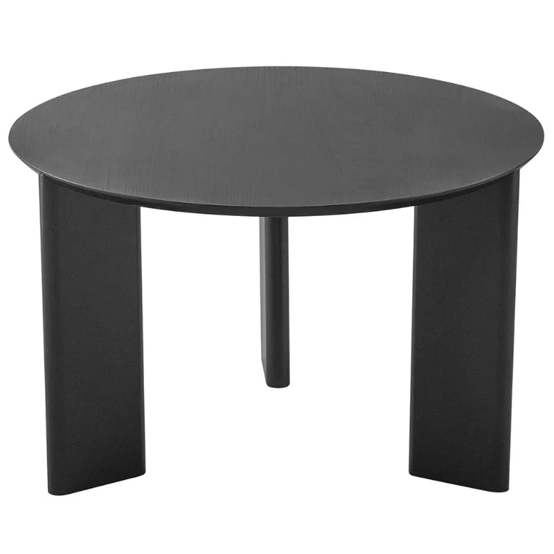 Mesa de Centro Para Sala de Estar Pés Madeira Alta Bulat A03 Nero Preto - Lyam Decor - Lyam Decor