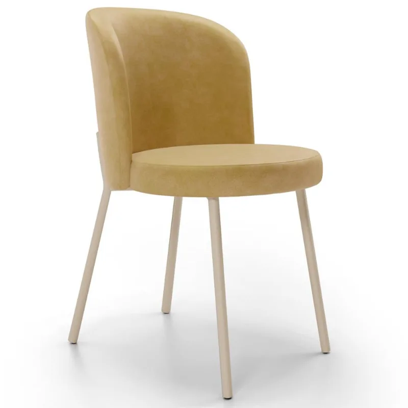 Cadeira Para Sala de Jantar Cozinha Estofada Gavi Arena L02 Couríssimo Fendi - Lyam Decor - Lyam Decor