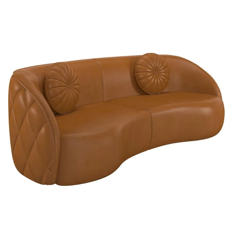 Sofá 4 Lugares Para Sala Living Olimpo 318 cm M03 Couríssimo Whisky - Lyam Decor - Lyam Decor