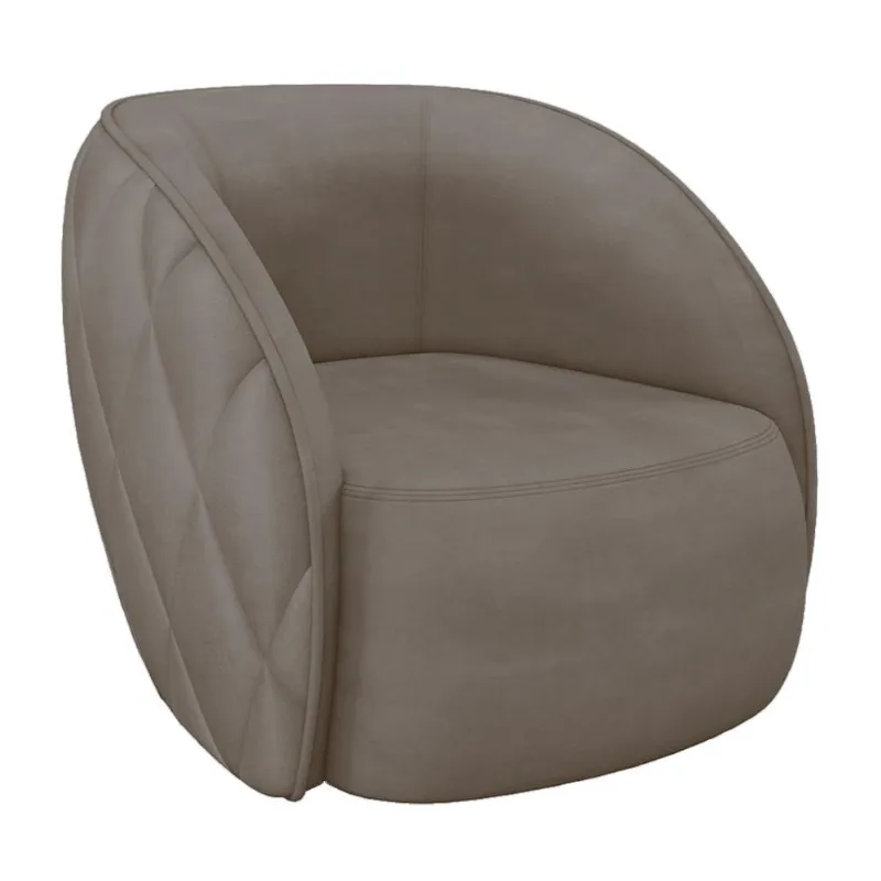 Poltrona Decorativa Para Sala Living Olimpo M03 Veludo Bege Escuro - Lyam Decor - Lyam Decor