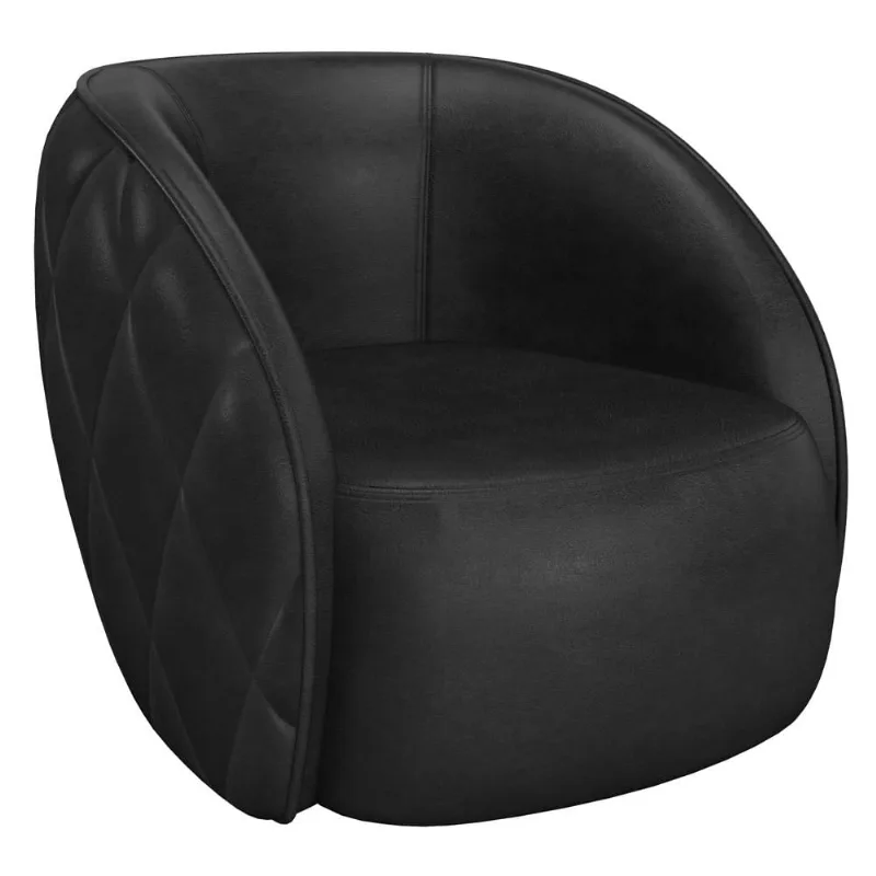 Poltrona Decorativa Para Sala Living Olimpo M03 Couríssimo Preto - Lyam Decor - Lyam Decor