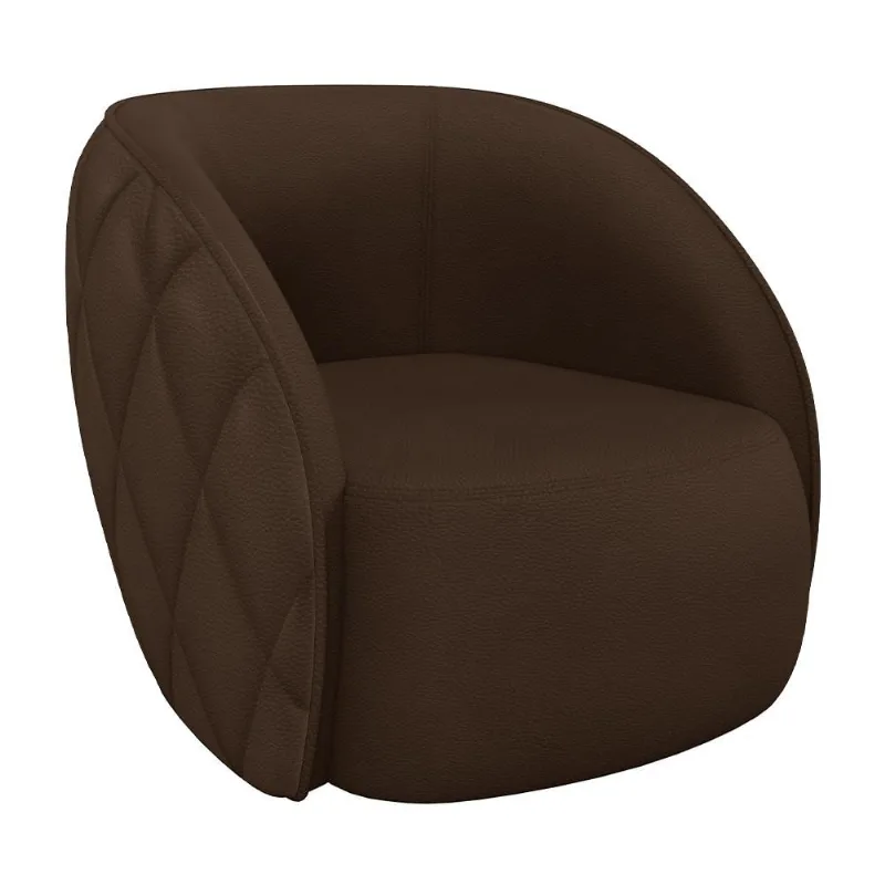 Poltrona Decorativa Para Sala Living Olimpo M03 Couríssimo Marrom - Lyam Decor - Lyam Decor
