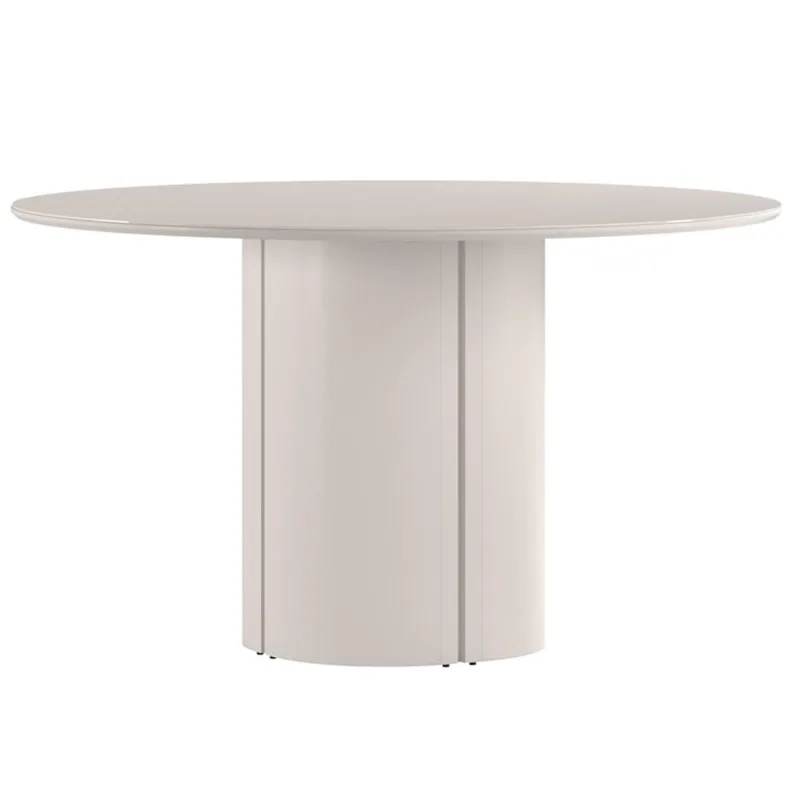 Mesa de Jantar 6 Lugares Redonda 135cm Verbena N01 Off White - Lyam Decor - Lyam Decor