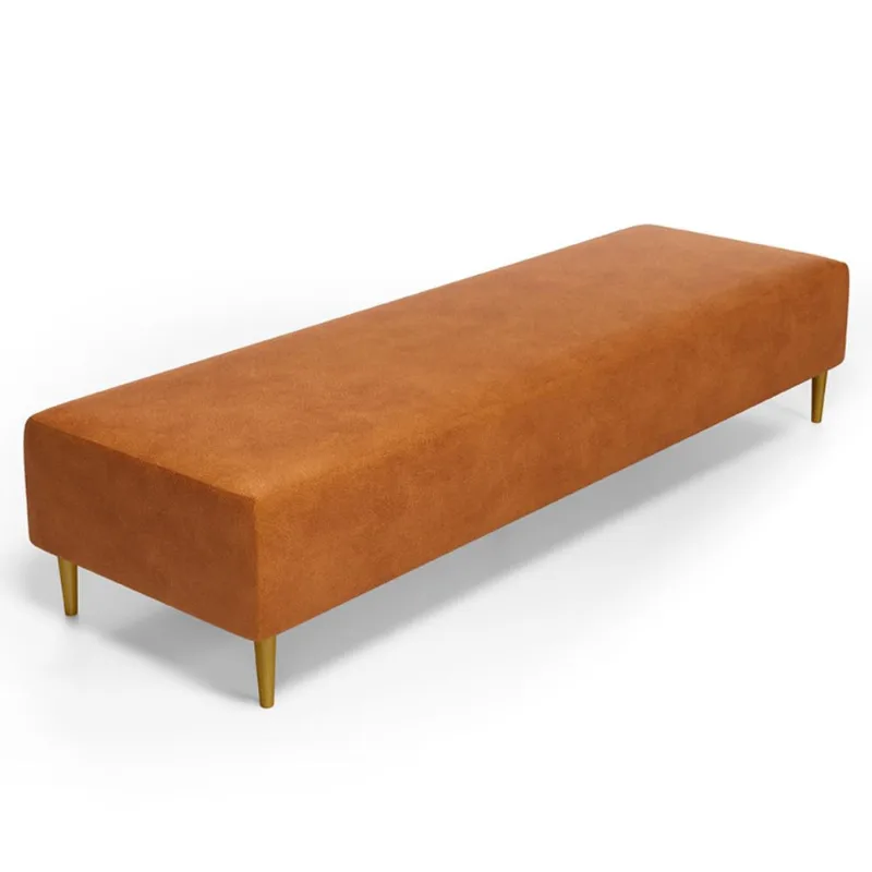 Puff Decorativo Sala de Estar Bali W01 Pés Palito 170x60cm Couríssimo Canela - Lyam Decor - Lyam Decor