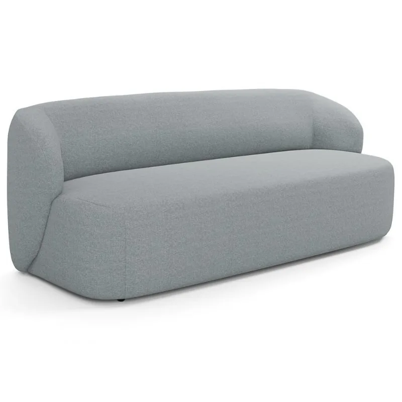 Sofá 2 Lugares Orgânico Para Sala De Estar Living 170cm Heidy F04 Linho Cinza - Lyam Decor