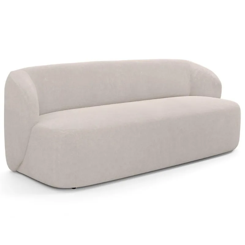 Sofá 2 Lugares Orgânico Para Sala De Estar Living 170cm Heidy F04 Bouclê Bege - Lyam Decor