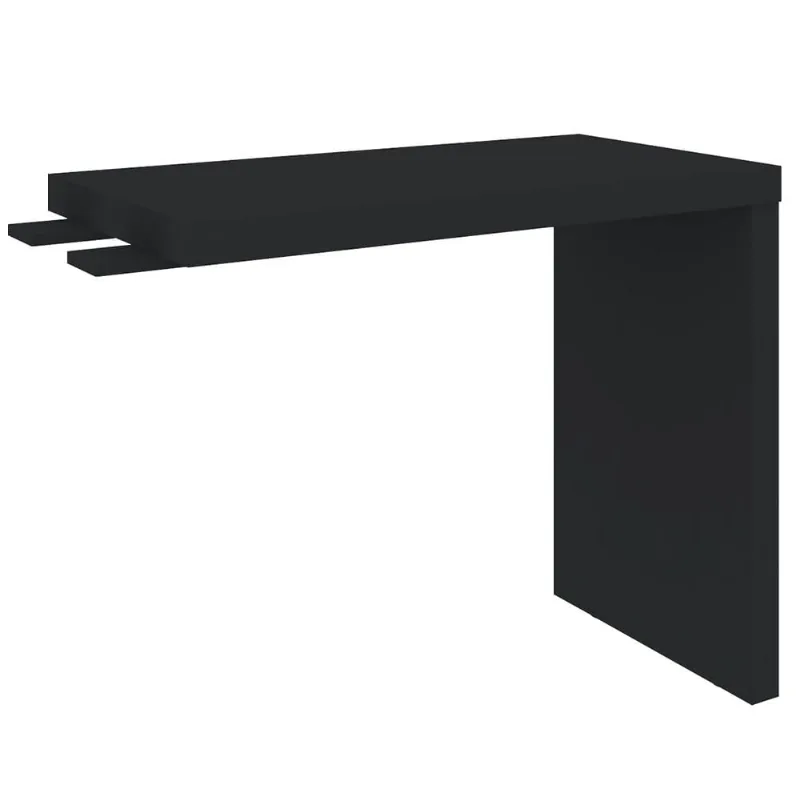 Mesa de Apoio Lateral Para Escritório Tamburato Atria Executiva A02 Preto - Lyam Decor - Lyam Decor