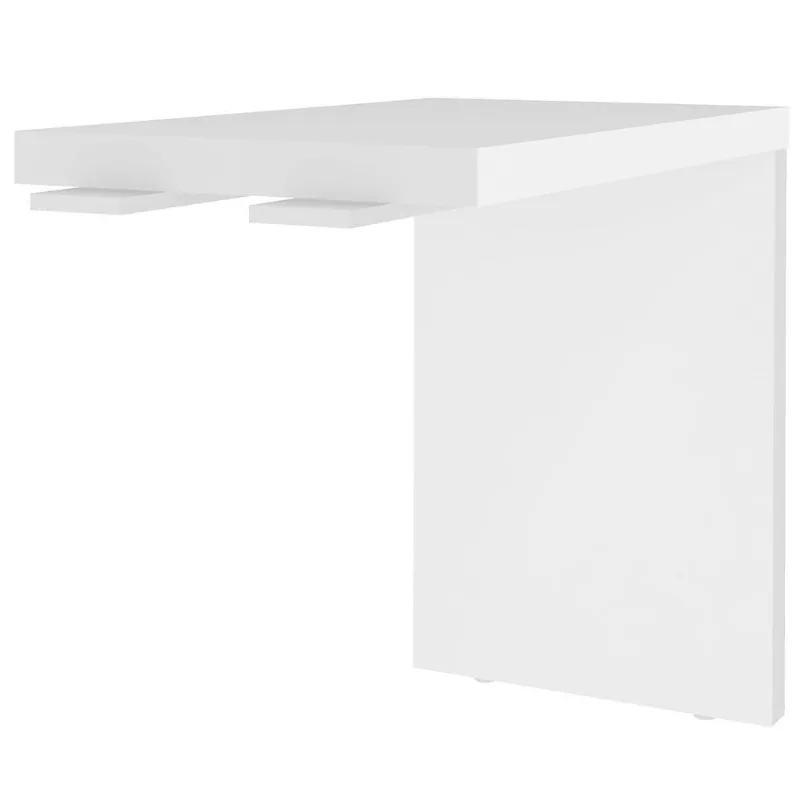 Mesa de Apoio Lateral Atria Executiva A02 MDF-MDP 89cm Branco Lyam Decor - Lyam Decor