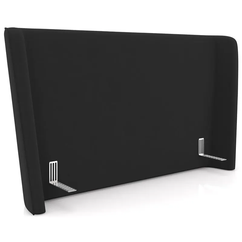 Cabeceira Cama Box King 195cm Nilo P05 Veludo Preto - Lyam Decor