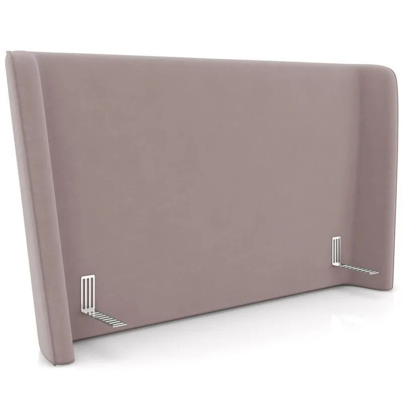 Cabeceira Cama Box King 195cm Nilo P05 Veludo Rosê - Lyam Decor