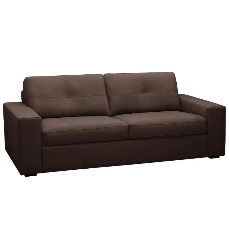 Sofá 2 Lugares Para Sala De Estar Living 150cm Vienne L06 Couro Marrom Café - Lyam Decor - Lyam Decor