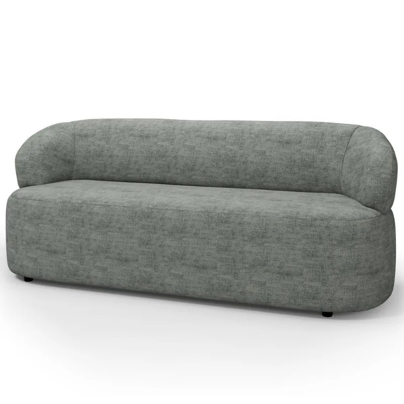Sofá 3 Lugares Orgânico Sala De Estar Living 170cm Carmen F04 Linho Cinza - Lyam Decor