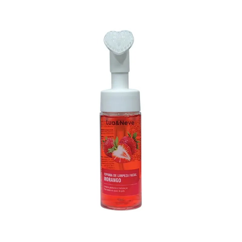 Espuma de Limpeza Facial Morango 150ml - Lua e Neve (LN5501011)