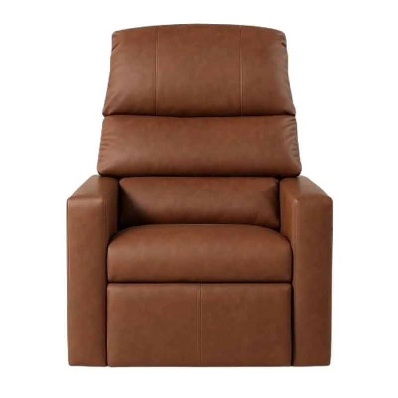 Poltrona Reclinavel Iguatu 75 Couro Ecologico Caramelo - Marco Zero Moveis