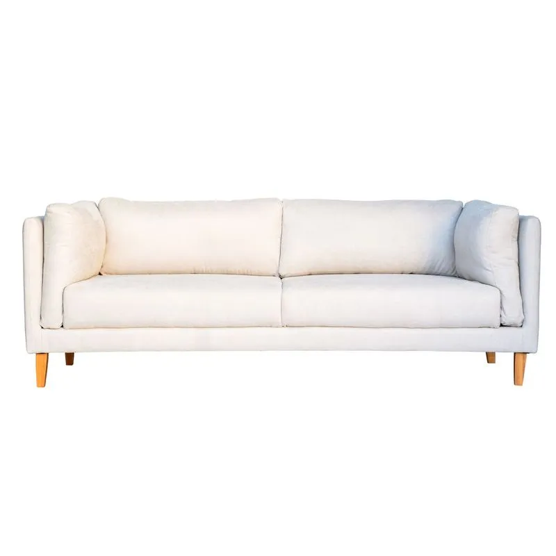 SOFA 3 LUGARES BELA CRUZ 220CM LINHO NATA 251 MARCO ZERO MOVEIS