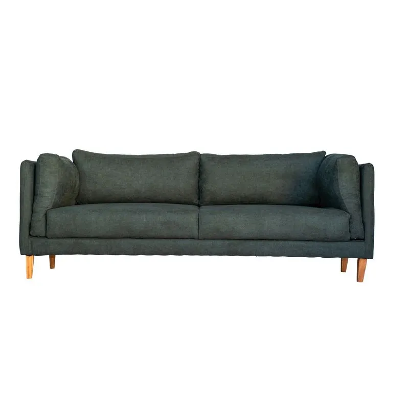 SOFA 3 LUGARES BELA CRUZ 220CM LINHO VERDE 253 MARCO ZERO MOVEIS