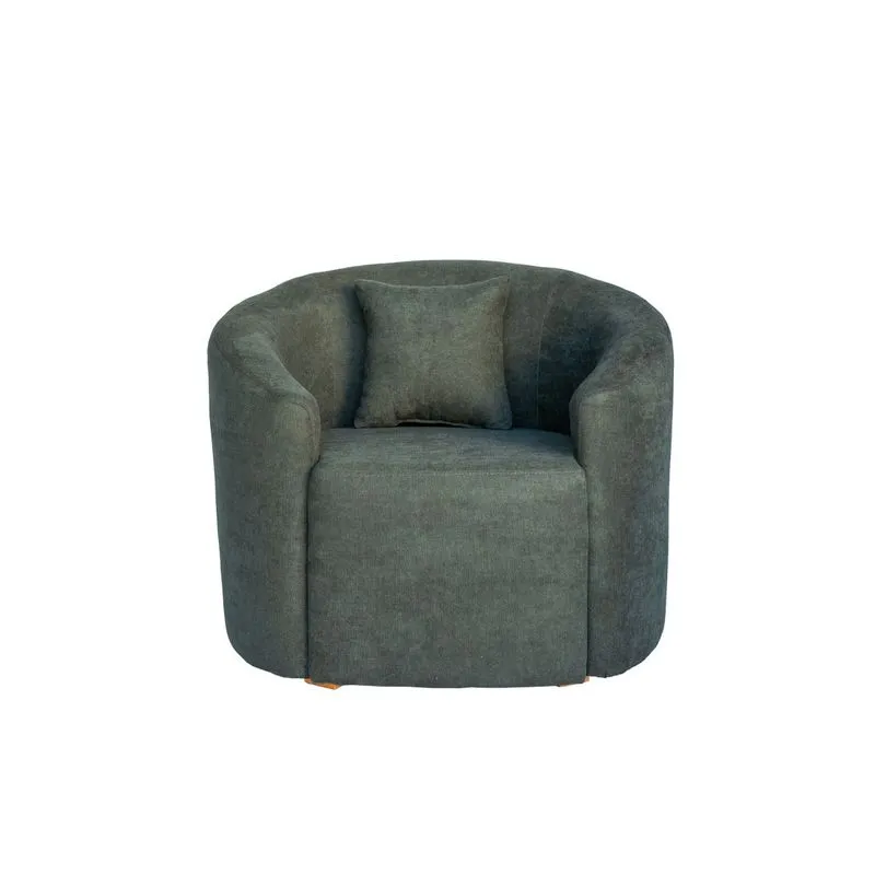 Poltrona Flexeiras Com 2 Bracos 100cm Linho Verde 253 - Marco Zero