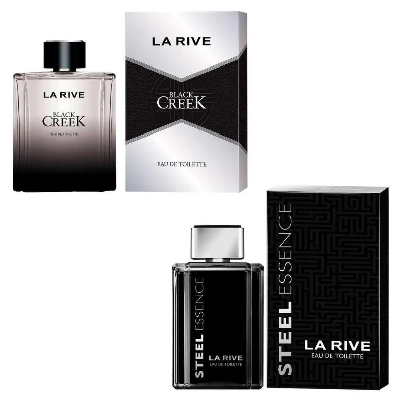 Kit Perfume La Rive Black Creek E Steel Essence Masculino Eau De Toilette 100ml La Rive