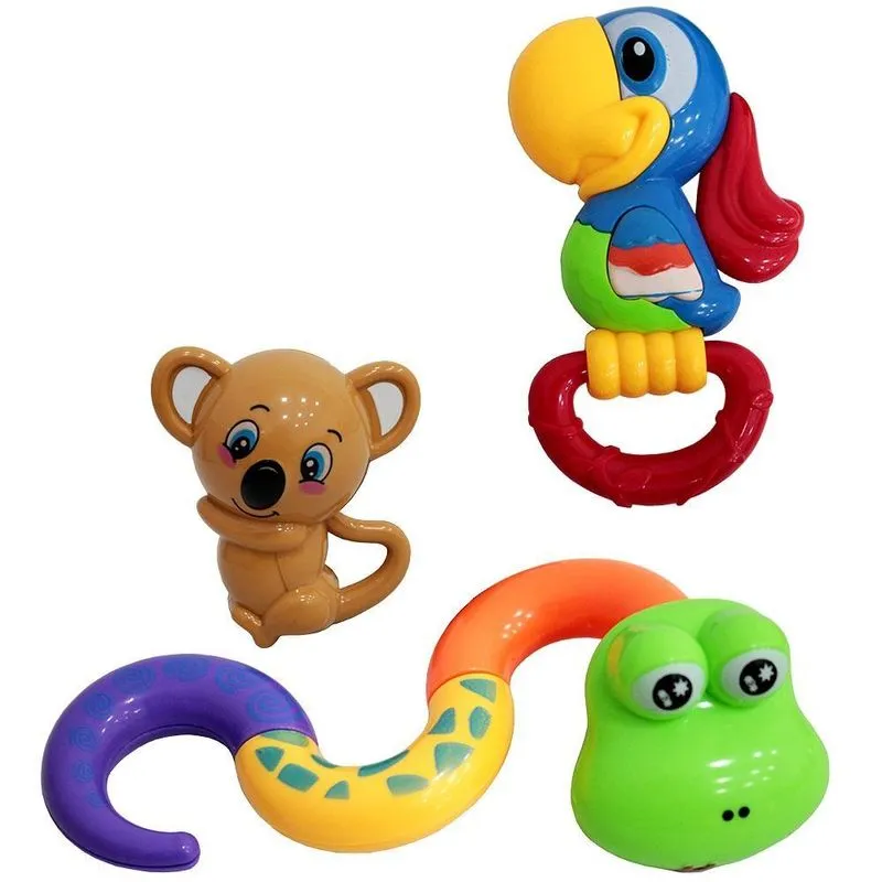 Chocalho Baby Divertido Bichinho Do Mato Top Kids 3un