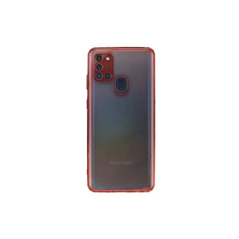 Case Capa Capinha Transparente c/ Borda Colorida Para Samsung A21S