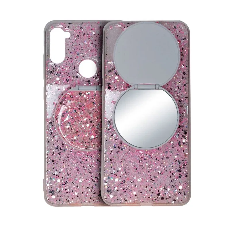 Case Capa Capinha Brilhosa Com Espelho Para Samsung A11 -pink