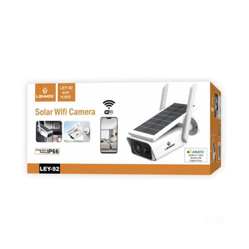 Câmera ip Wifi Carregamento Solar Lehmox Ley-92