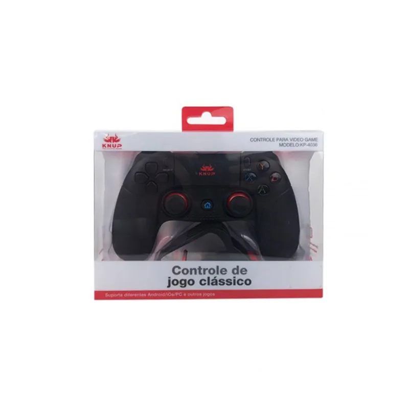 Controle Joystick Gamer Bluetooth Knup KP-4036