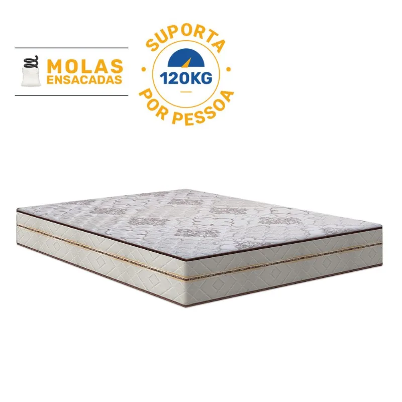 Colchão de Molas Ensacadas One Face Luxury Queen 158cm