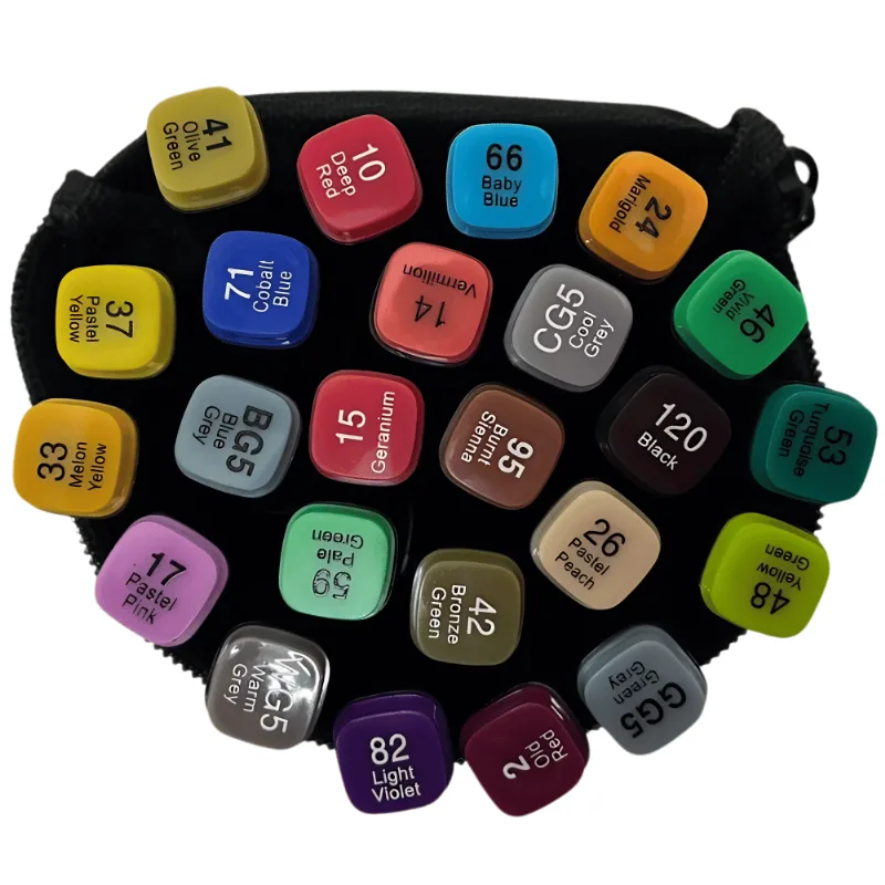 Conjunto de Canetas Touch Ponta Dupla - 24 Cores UNICA