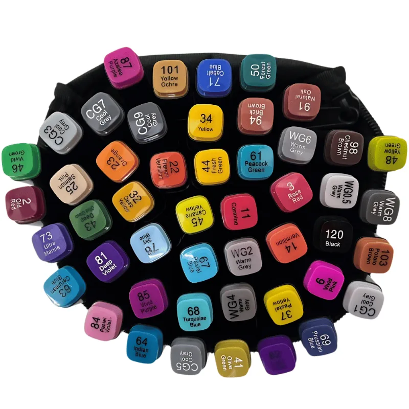 Conjunto de Canetas Touch Ponta Dupla - 48 Cores UNICA