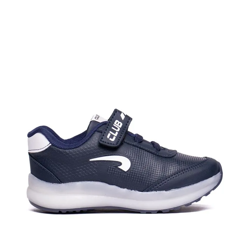 Tênis Infantil Club Happy Led Jogging Marinho/Branco - 31