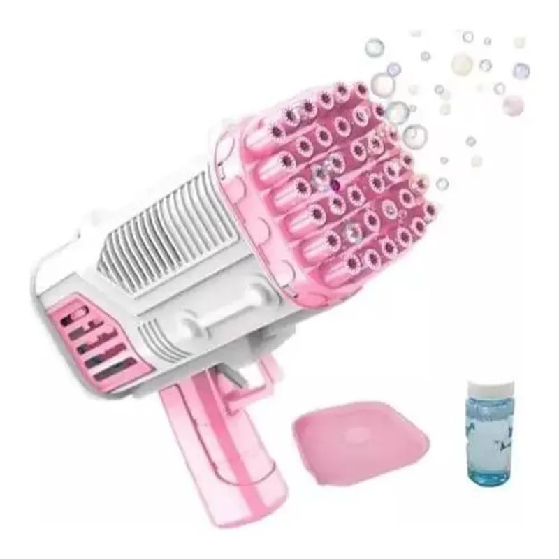 Bazuka Lança Bolhas De Sabão Pistola Bolhas Art Brink - Rosa