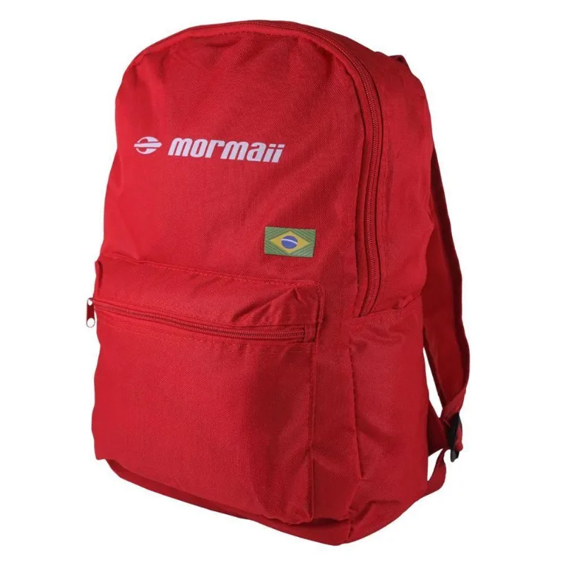 Mochila Casual Mormaii Brasil Copa Alças Acolchoadas Vermelho Único