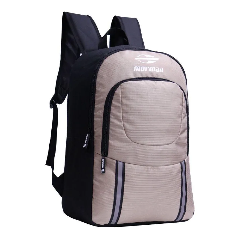 Mochila Mormaii MOR-3066 Poliester 600D Preto Bege Dia a Dia Notebook Unissex