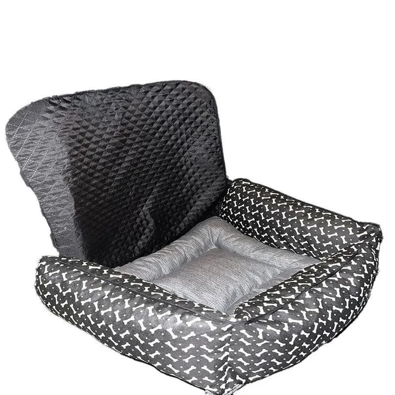 Kit Protetor Banco Toddy Pequeno Colchonete Estampado Preto