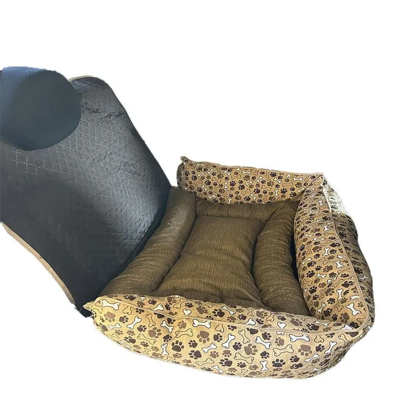 Kit Protetor Banco Toddy Grande Colchonete Estampado Marrom