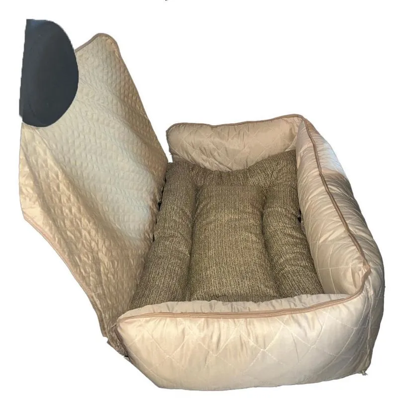 Kit Protetor Banco Toddy Grande Colchonete Liso Avelã