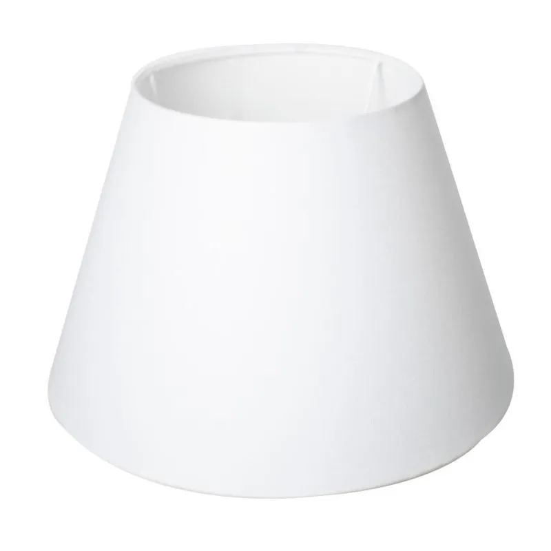 Cupula De Abajur Media 19x16x28cm Tecido Soq 4,1cm Branco
