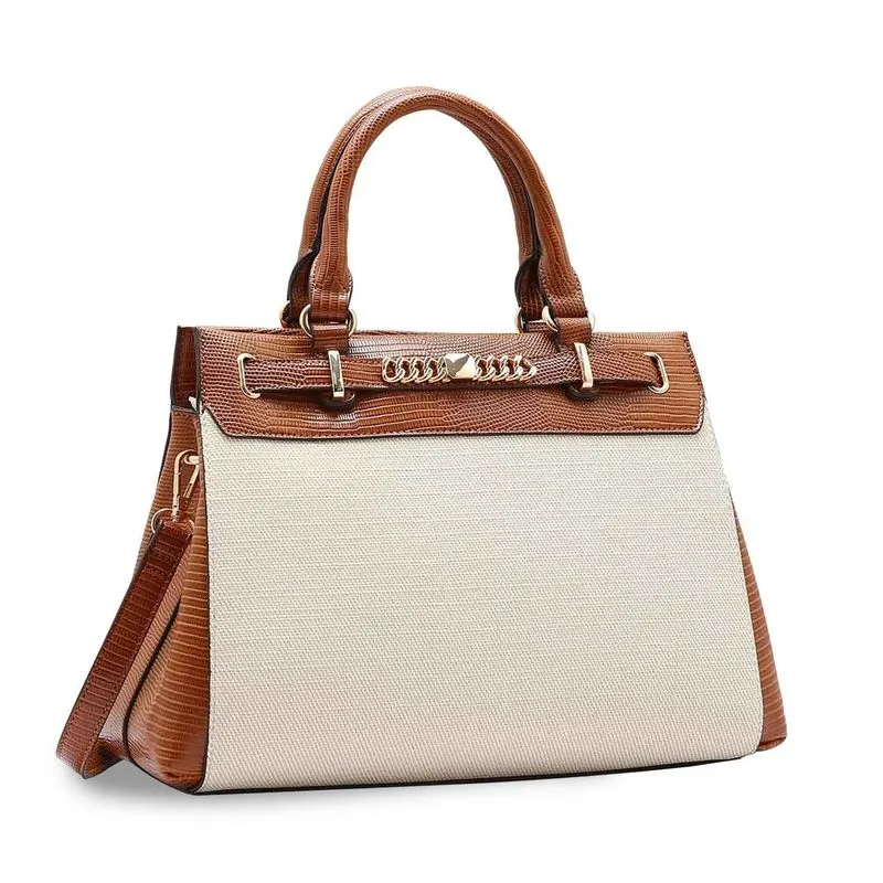 Bolsa Chenson Lagarto Clássico Mão Feminino Marrom