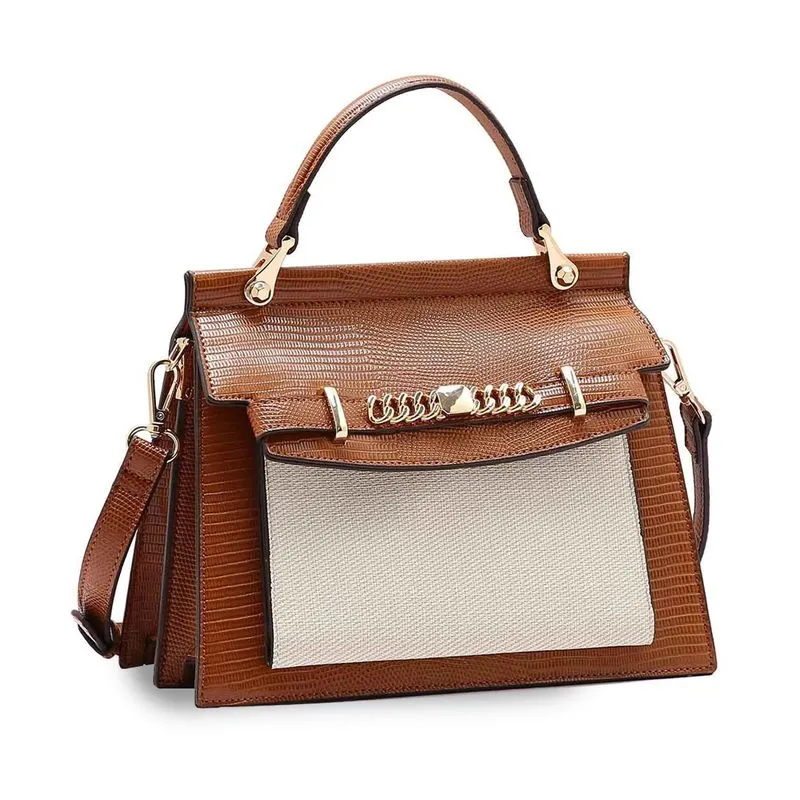Bolsa Chenson Lagarto Clássico Feminino Marrom