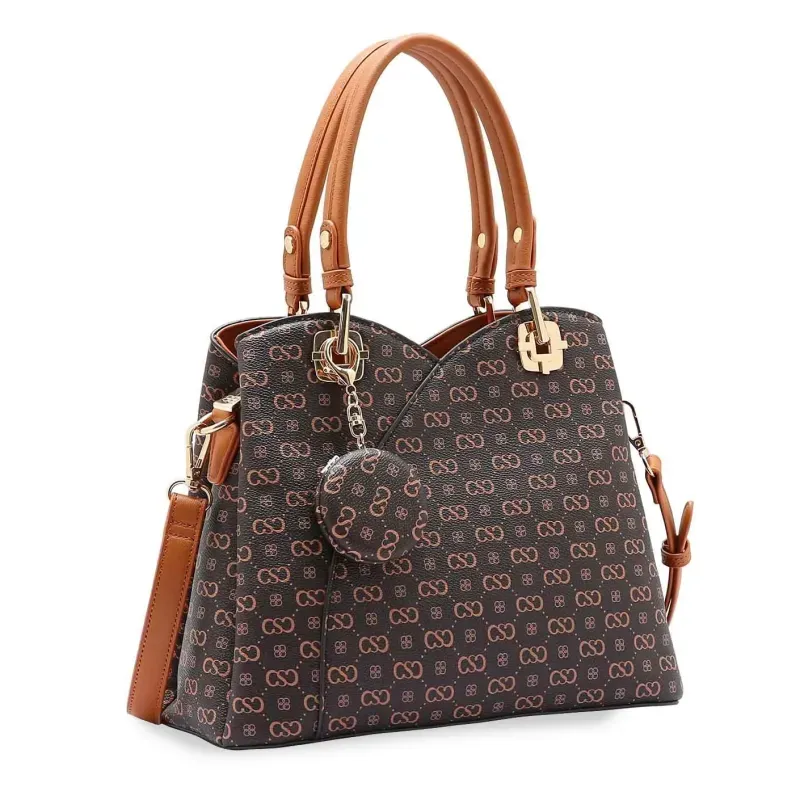Bolsa De Mão Chenson Elegance Luxo PVC Feminina Marrom UNICO
