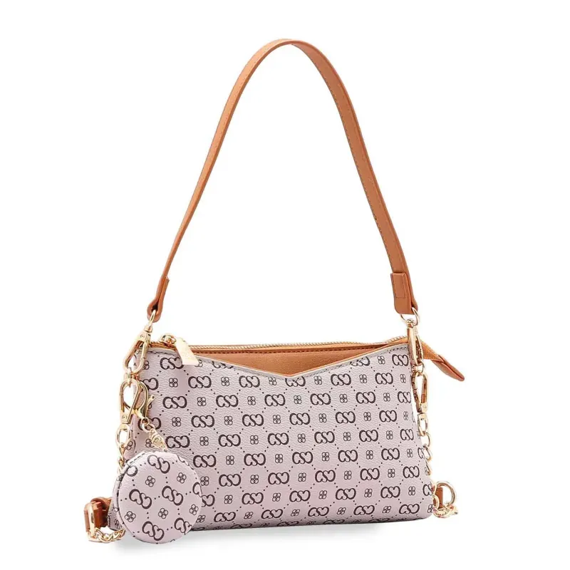 Bolsa De Ombro Elegance Chenson PU Bege Feminina UNICO