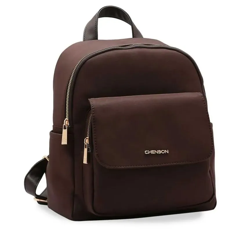 Mochila Chenson Microfiber Feminina Marrom UNICO