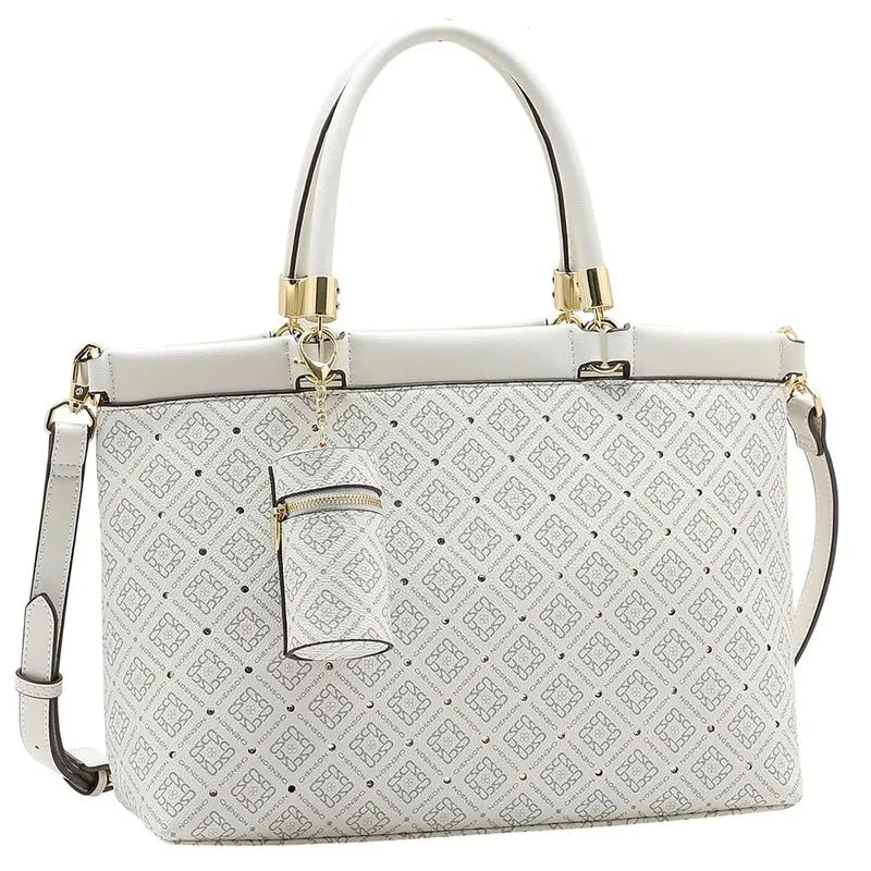 Bolsa de Mão Feminina Chenson Monograma Off White 3485465 UNICO
