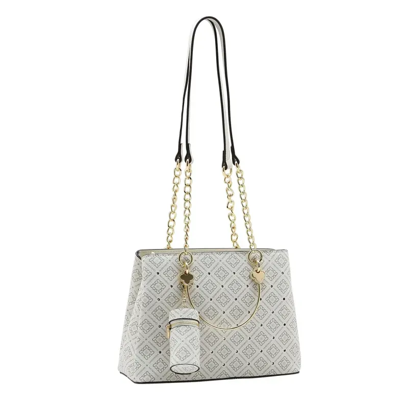 Bolsa Transversal Chenson Branco Off Monograma Luxo UNICO