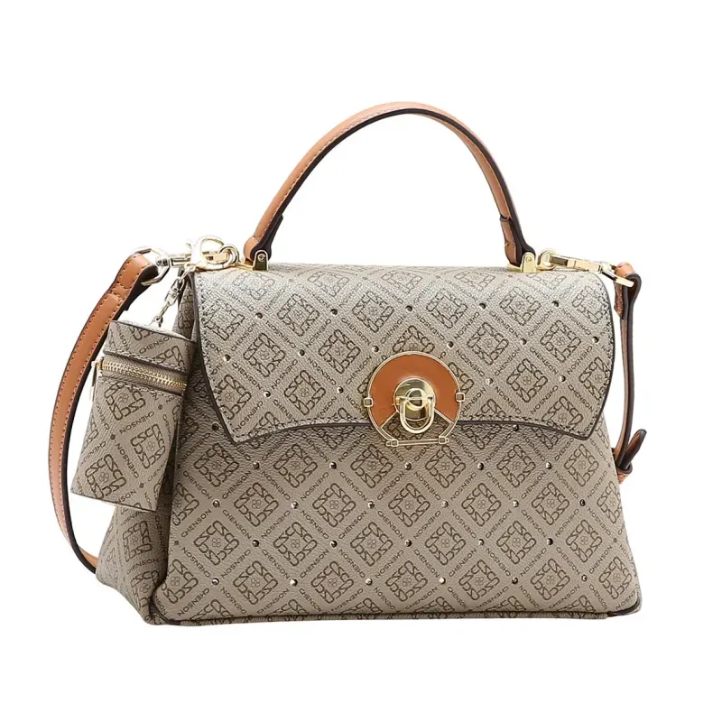 Bolsa Shoulder Bag Chenson Monograma Luxo Bege UNICO
